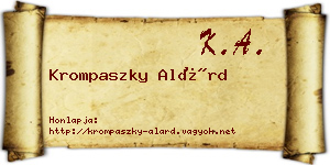 Krompaszky Alárd névjegykártya